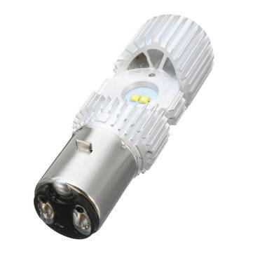 BA20D 1200LM 6000K 4 LED Scooter Hi/Lo Motorbike Moped ATV Headlight Fog Lamp Bulb