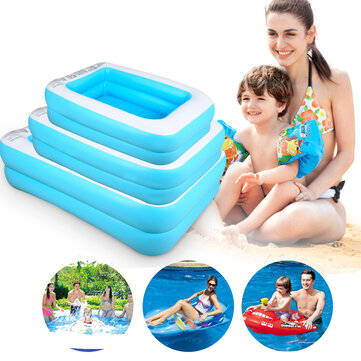 110/128/155cm Inflatable Swimming Pool Camping Garden Family Kids Paddling Pool (SIZE: L)