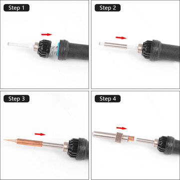 Handskit 15Pcs Pure Copper Solder Iron Tip 900M Tip for Soldering Rework Station Solder Tips