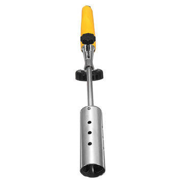 Butane Gas Burner Torch Ignition Weed Killer Flamethrower With 2 Stainless Steel Extension Pole