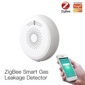MoesHouse Smart ZB Gas Leakage Detector Sensor Tuya Smart Home Security Alarm Syst... (PLUG: EUPLUG)
