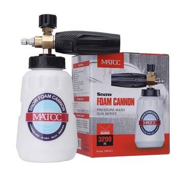 MATCC Upgrade Adjustable Snow Foam Lance Large Bottle Mouth Pressure Washer Jet Wash with 1/4`` Qui