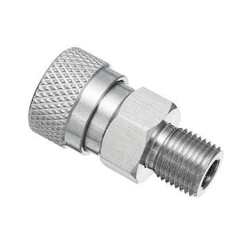 Stainless PCP Air Gun Filling Quick Connect Adapter 1/8 BSPP With Plugs Fitting Connector Coupler