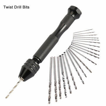 Mini Tiny Microo HSS TwIist Drill Bits Set 0.3-1.6mm Hand DIY Model Craft Tool Kit