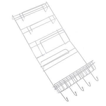 Over Door Freezer Storage Rack Kitchen Pantry Spice Organizers Shelf Space Saver Baskets