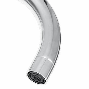 Modern Dual Lever Chrome Kitchen Sink Faucet Hot Cold Mixer Taps Deck Mounted Tap 2 Hole