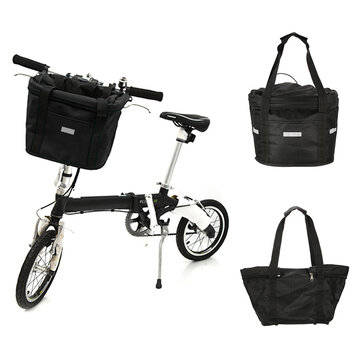 Folding Front Basket Waterproof Handlebar Box Pet Carrier Frame Bag For Electirc Scooter Bicycle Bik