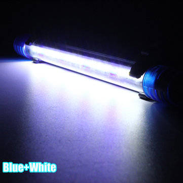 Aquarium Waterproof LED Light Bar Fish Tank Submersible Down Light Tropical ... (COLOR.: BLUE&WHITE)