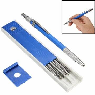 12Pcs 2.0MM 2B Lead And Pen Set Metal Mechanical Press Type Pencil Drafting Drawing Pencil Refills S