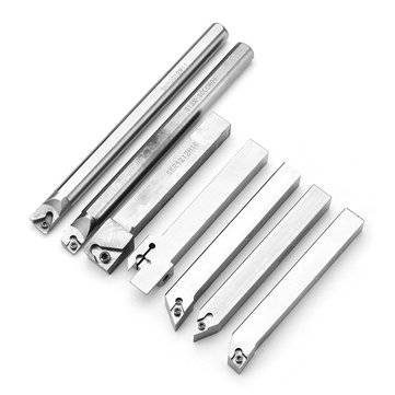 Drillpro Upgrade 21pcs 12mm Turning Tool Holder Lathe Boring Bar+Carbide Insert+Wrench Set