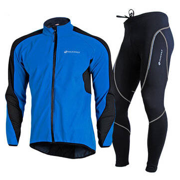 NUCKILY Men`s Cycling Clothing Waterproof Windproof Riding Jacket Therma... (SIZE: L | COLOR.: BLUE)