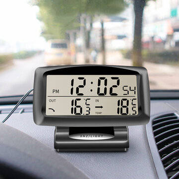 Portable 2 in 1 Car Auto Thermometer Clock Calendar LCD Display Screen with LCD digital display