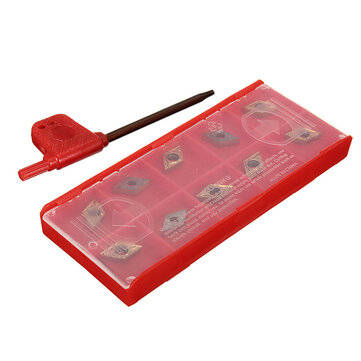 10Pcs DCMT070204 US735 DCMT21.51 Carbide Inserts for Lathe Turning Tool