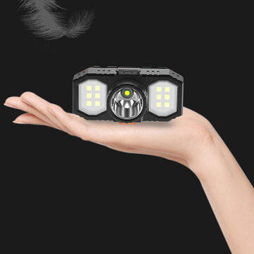 XANES XPE+COB Bike Headlamp 3 Modes Adjustable USB Rechargeable LED Work Light Waterproof Cycling