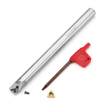 Drillpro Upgrade 21pcs 12mm Turning Tool Holder Lathe Boring Bar+Carbide Insert+Wrench Set