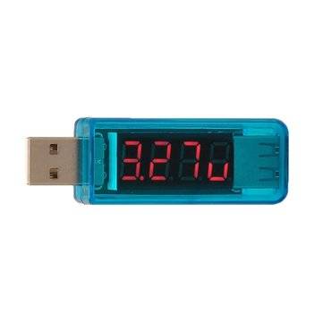 KW-202 Digital Display USB Portable Tension Tester Volt Meterr Battery Tester - Blue