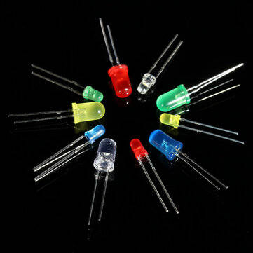 Geekcreit 375pcs 3MM 5MM LED Light Emitting Diode Beads Resistance Lights Kits Bulb Lamp