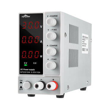 Topshak NPS3010W 110V/220V Digital Adjustable DC Power Supply 0-30V 0-10A 300W Regulated Laboratory