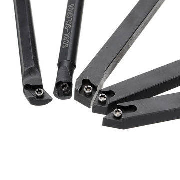 5pcs 8mm Shank Indexable Lathe Turning Tool Holder with CCMT060204 DCMT070204 Carbide Inserts for CN