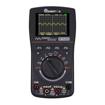MUSTOOL MT8208 Intelligent Graphical Digital Oscilloscope Multimeter 2 in 1 With 2.4 Inches Color Sc