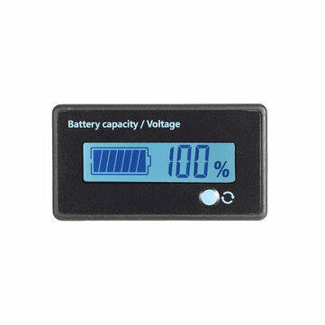 GUYU GY-6D 12V 24V 36V 48V Digital Lead Acid Lithium Battery Capacity Indica... (LIGHT COLOR: WHITE)