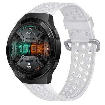 Bakeey 22MM Silicone Smart Watch Band Replacement Strap For HUAWEI WATCH GT 2e (COLOR: WHITE)