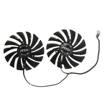 2pcs MSI RX580 FDC10U12S9-C Fan Graphics Card Cooling Fan PLD10010S12HH/PLD09210S12HH