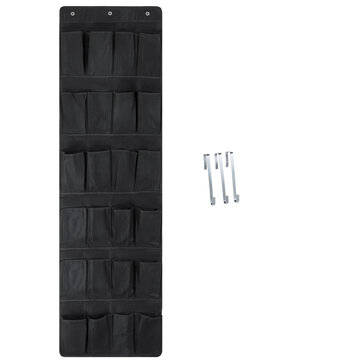 24 Plaid Over Door Hanging Bag Box Shoe Rack Hanger Storage Tidy Organizer Bag