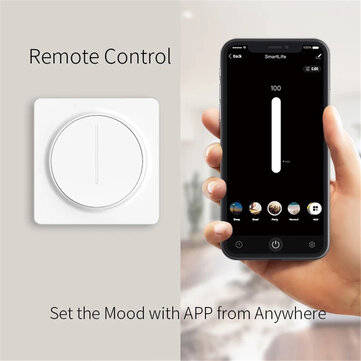 Bakeey 2.4G Zigbee WIFI Smart Dimmer Switch Panel APP Voice Control Smart Switch Work With Google As