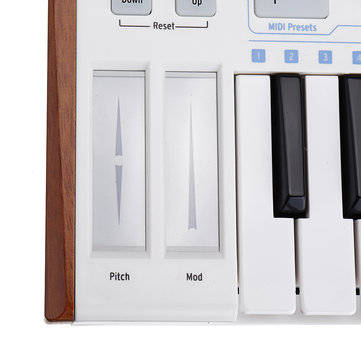 Worlde Professional 25-Key MIDI Keyboard Controller USB MIDI Drum Pad and Ultra-Portable Mini MIDI C