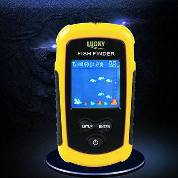 LUCKY Fish Finder 120 Meters Wireless Portable Sonar Sensor Deeper Color Lcd Display FFCW1108-1 Fish