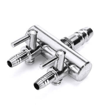 Oxygen Pump Valve Stainless Steel Lever Aquarium Air Flow Control Fish Tank (SIZE: 2)