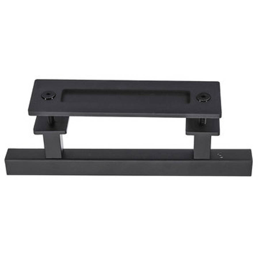 12 Inch Rustic Barn Door Handle for Sliding Door Barn Door Hardware Black Door Pull Plate Antique Lo