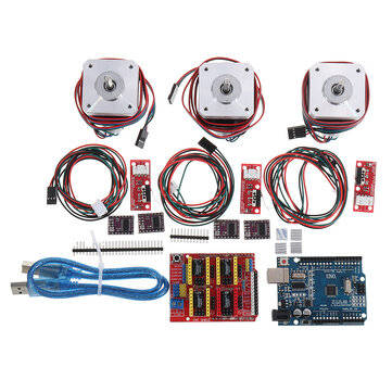 CNC Kit With UN0 + Shield + Stepper Motor DRV8825 Endstop A4988 GRBL