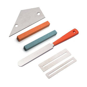 Guitar Stainless Steel File Guitar Leveling Ruler Polishing Stone Guitar Tool Set