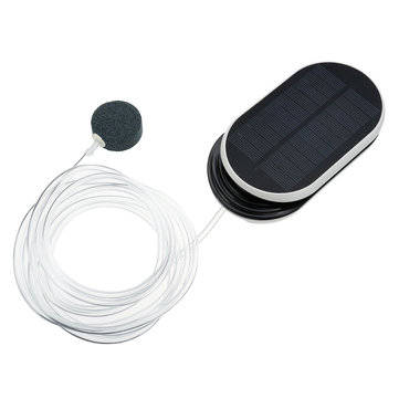 5V 0.9W Portable Solar Powered Oxygen Pump Aquarium Fishing Pool Pond Air Pump Built-in 3600mAh Li-i