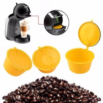 3Pcs/Set Colorful Refillable Coffee Capsule Cup Reusable Coffee Pods w/ Spoon Brush ... (COLOR.: #3)