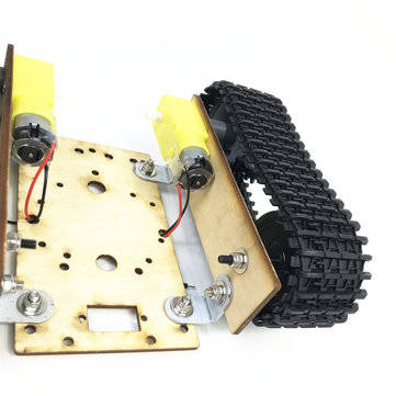 Small Hammer DIY Smart Wooden RC Robot Tank With Plastic Crawler Belt TT Motor For Arduino UNO