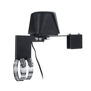 Smart WiFi Water Valve Controller Shutoff Home Automatic Detection Manipulator Black