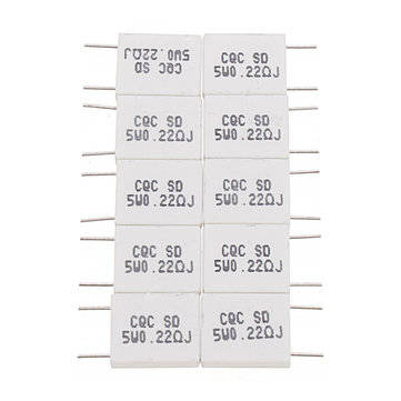 50pcs BPR56 5W 0.22R 0.22 Ohm 5w Non-inductive Ceramic Cement Resistor Wirewound Resistance