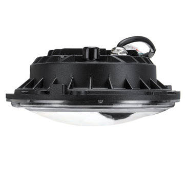 7inch Round LED Headlights Blue Halo Ring Angel Eyes For Jeep Wrangler JK TJ LJ CJ