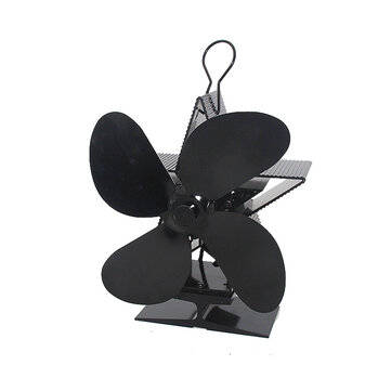 4-Blade Heat Powered Stove Fan for Wood/Log Burner/Fireplace Increases More Warm Air Eco-Friendly Ho