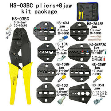 Wire Crimpling Pliers Tool Set Professional Wire Crimpers Engineering Ratchet Terminal