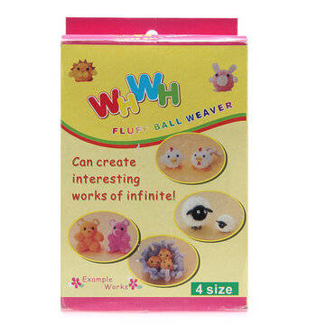 Essential Pom Pom Maker Fluff Ball Weaver Needle Craft Tool Kit