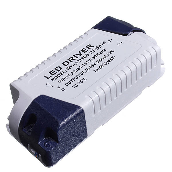 New 300mA Constant Current Home Light LED Power Supply Driver Electronic Transformer 18W