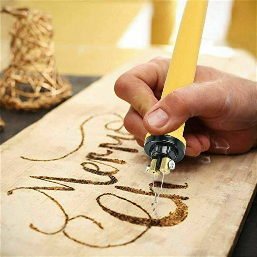 110V 220V Burning Machine Wood Burner Pyrography Pen Gourd Wood Crafts Tool Kit