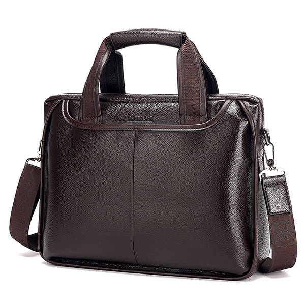 Men Genuine Leather Business Handbag Laptop Bags Briefcase Shoulder Bag