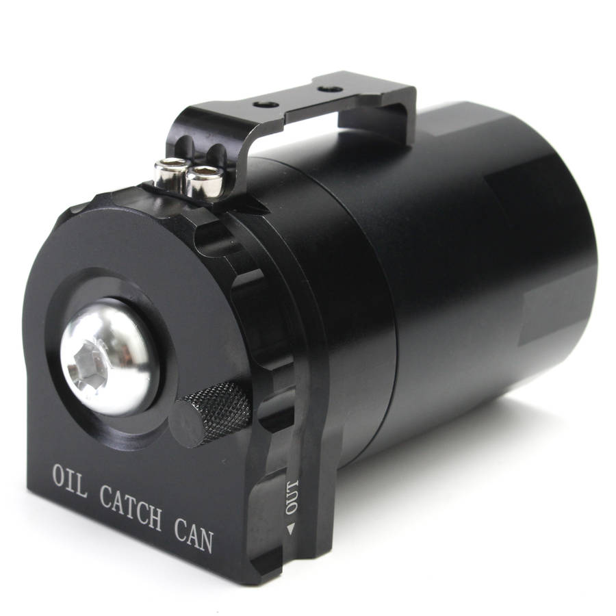 300mL Engine Catch Reservoir Breather Tank Oil Catch Can with Air Filter Black