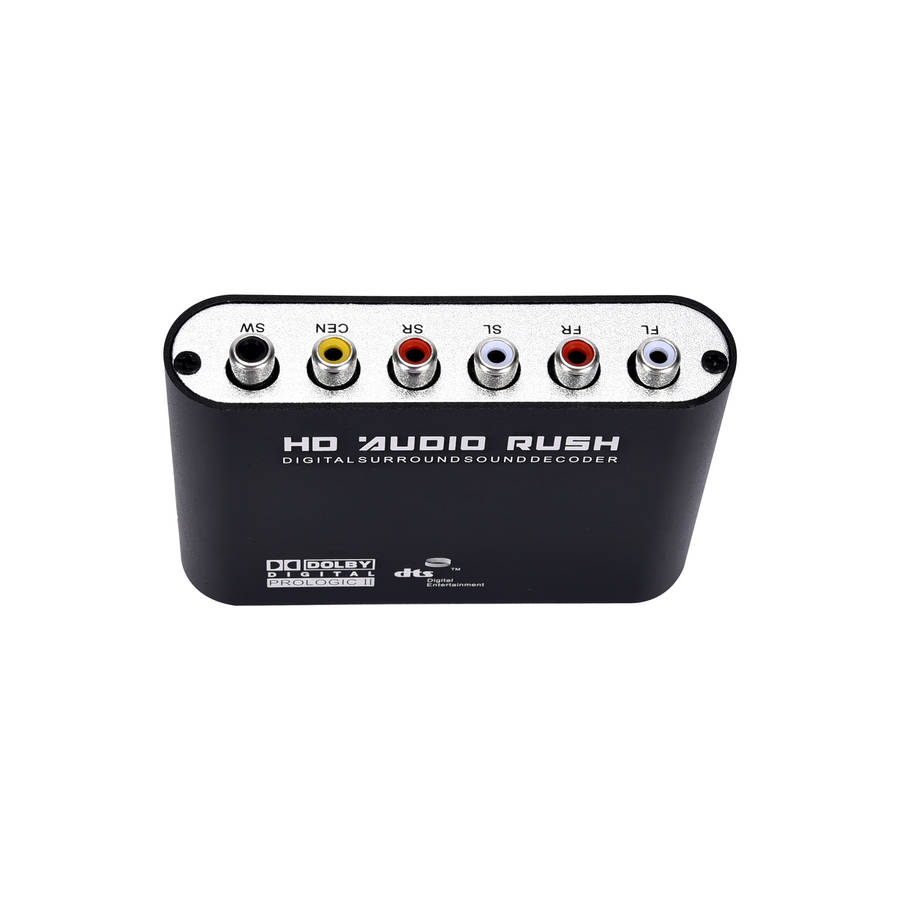 Digital to Analog 5.1 channel Stereo AC3 Audio Converter Optical SPDIF Coaxial AUX 3.5mm to 6 RCA So