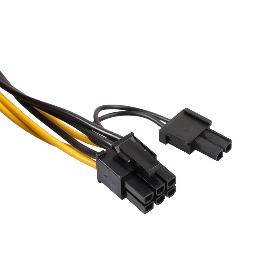 REXLIS 18AWG 8pin Male to Dual 8pin(6+2) Female Power Adapter Cable 30cm Graphics Card Splitter Cabl